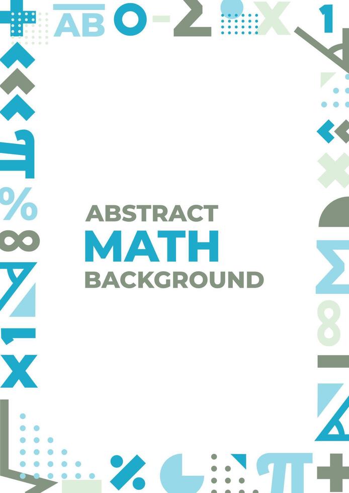 abstract math background with mathematic symbol vector