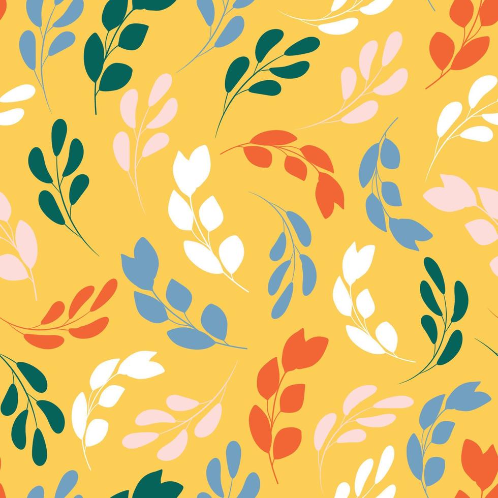 Leaves seamless pattern vector