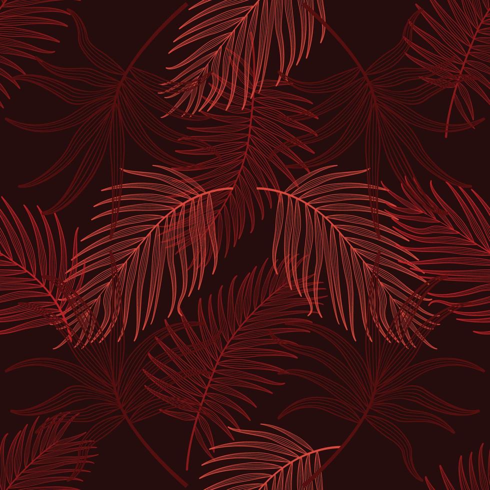 Tropical leaves pattern vector