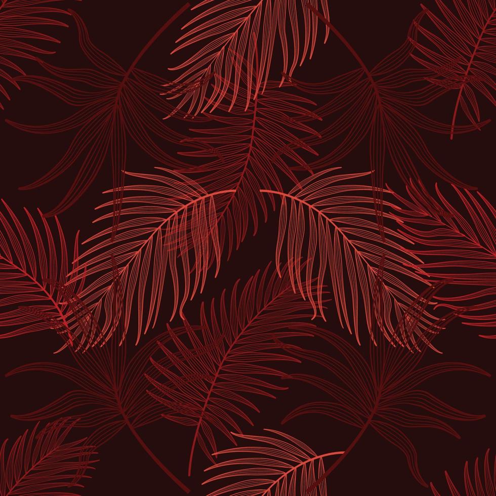 Tropical leaves pattern vector