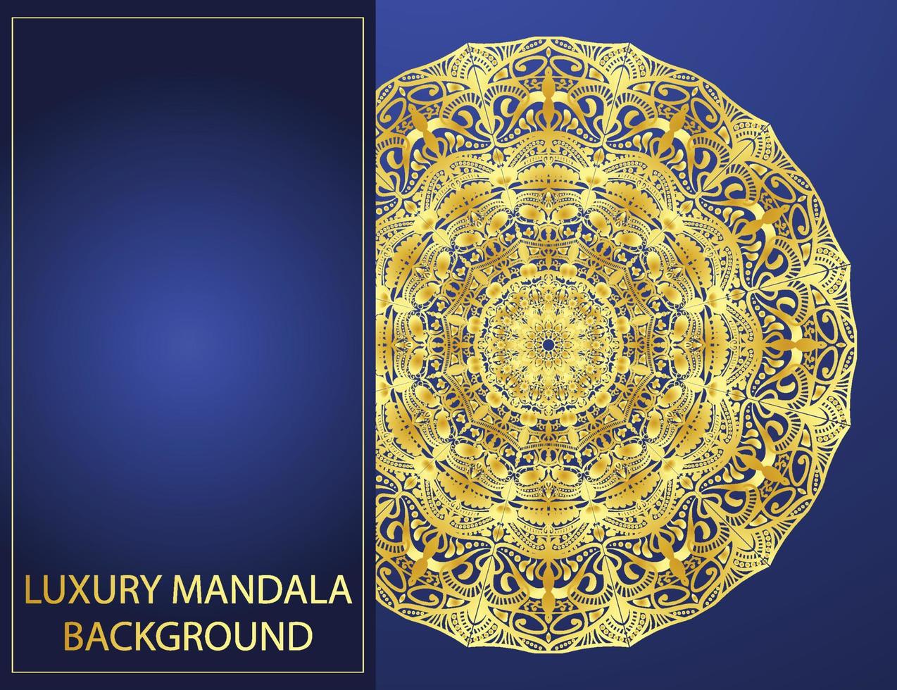 fondo de mandala decorativo de lujo creativo con un patrón arabesco dorado. mandala decorativa para impresión, portada, folleto y volante. vector