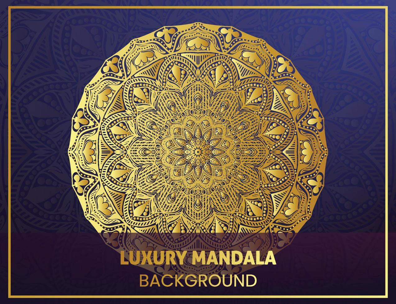 fondo de mandala decorativo de lujo creativo con un patrón arabesco dorado. mandala decorativa para impresión, portada, folleto y volante. vector