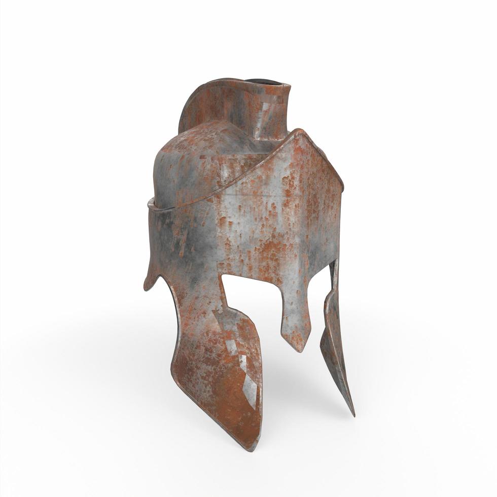 Old spartan helmet 3d modelling photo