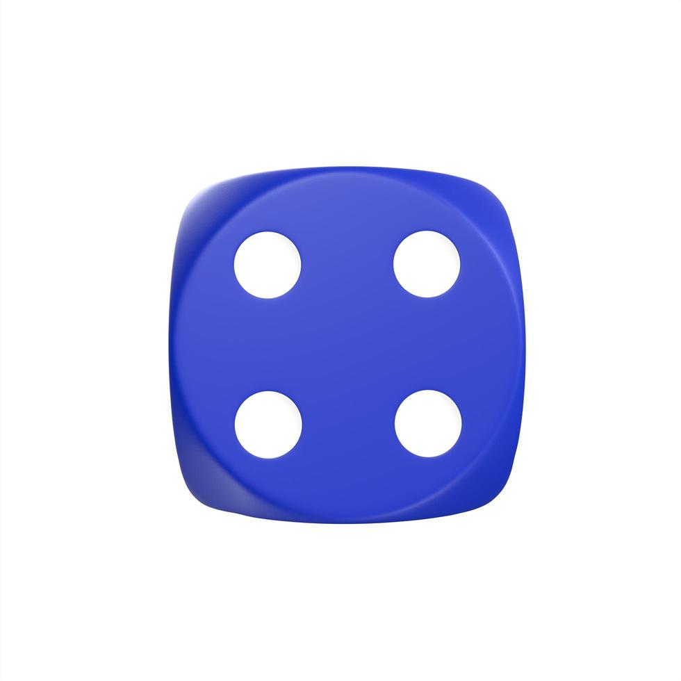 blue dice isolated on white background photo