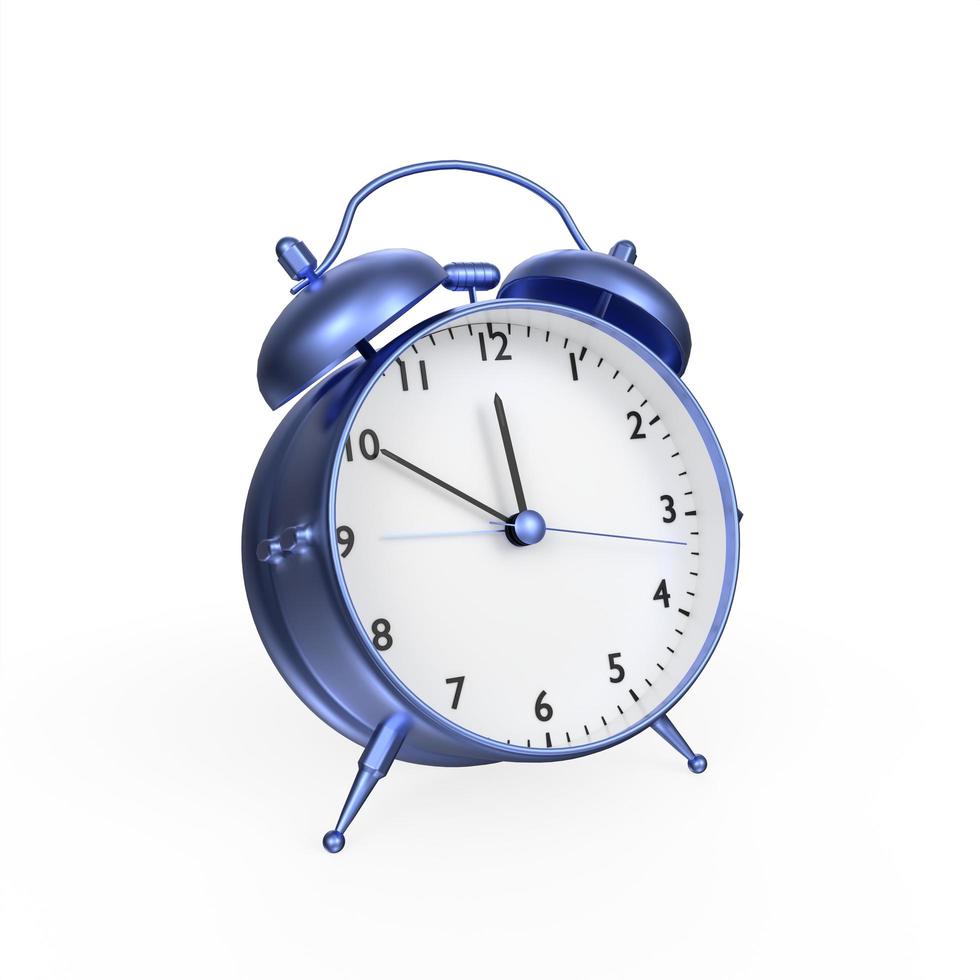 Alarm clock isolated on white photo