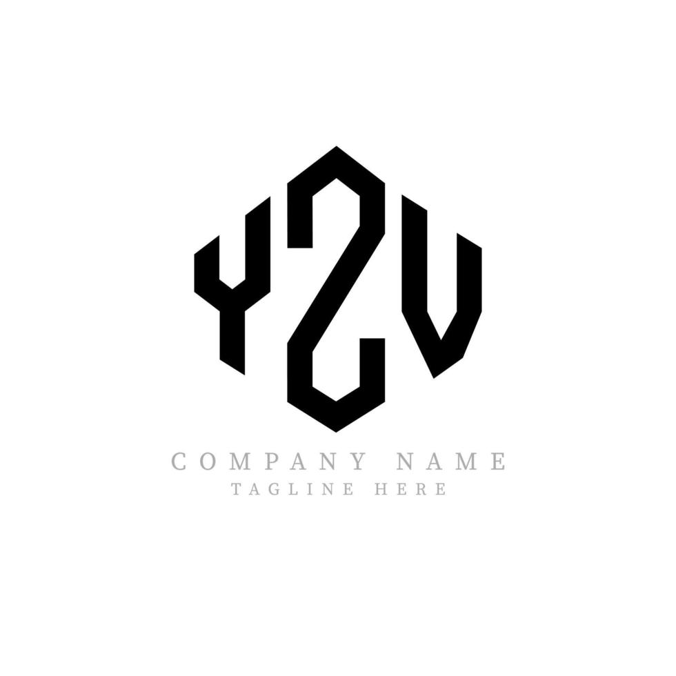YZV letter logo design with polygon shape. YZV polygon and cube shape logo design. YZV hexagon vector logo template white and black colors. YZV monogram, business and real estate logo.