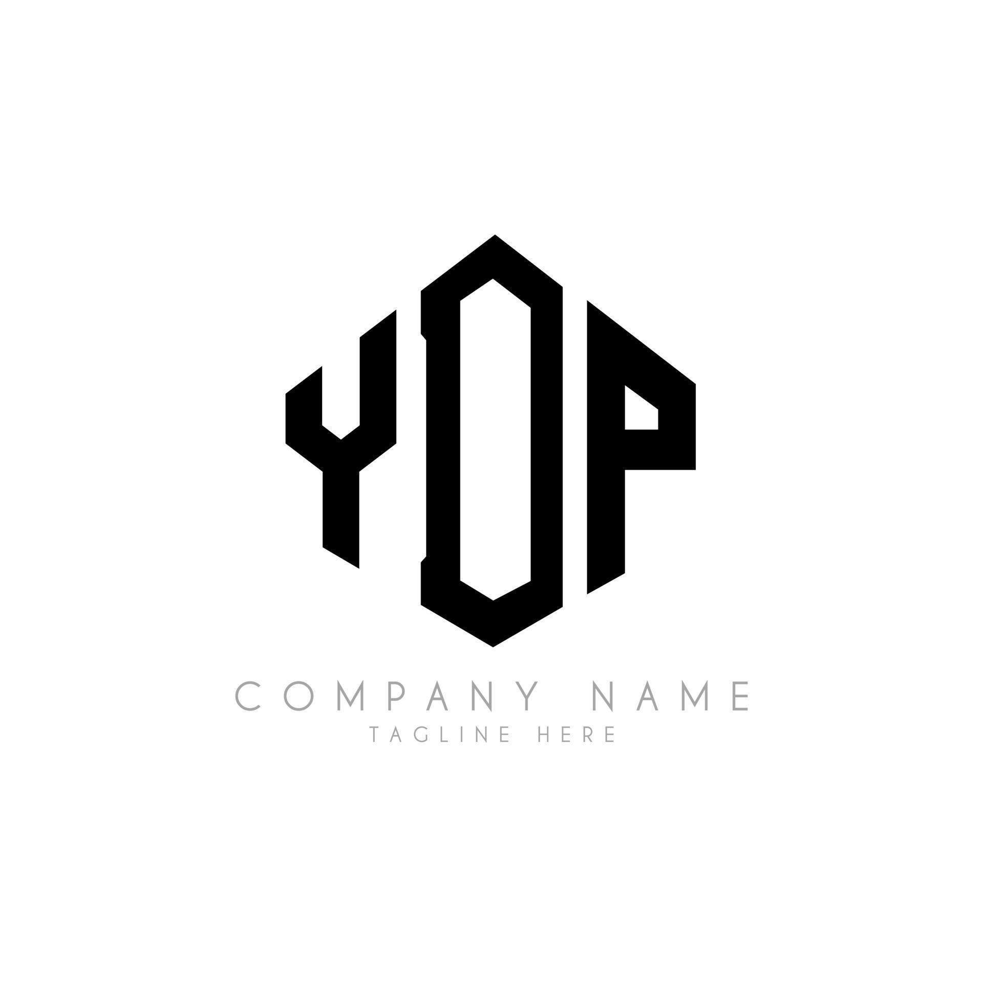 YDP letter logo design with polygon shape. YDP polygon and cube shape ...