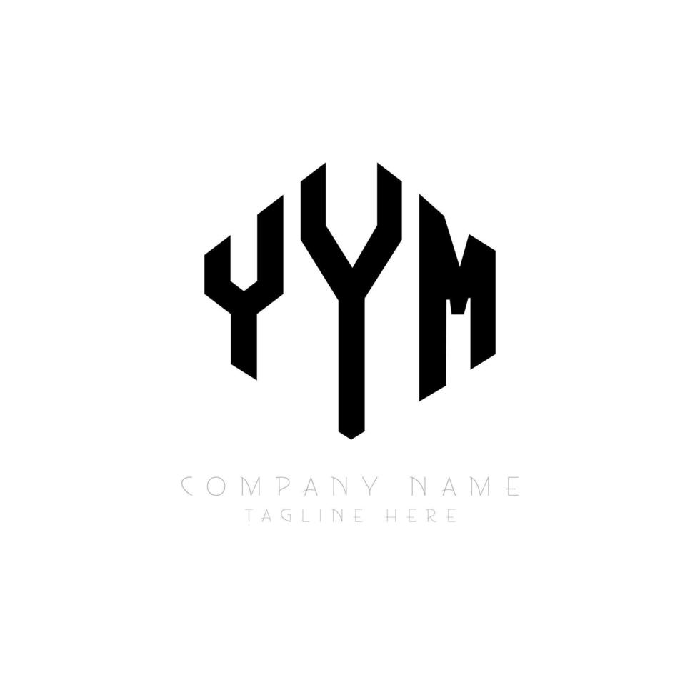 diseño de logotipo de letra yym con forma de polígono. yym polígono y diseño de logotipo en forma de cubo. yym hexágono vector logo plantilla colores blanco y negro. monograma yym, logotipo comercial y inmobiliario.