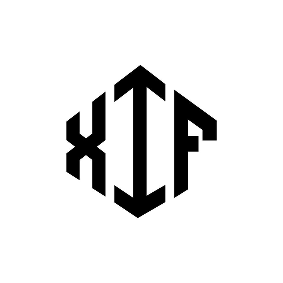 diseño de logotipo de letra xif con forma de polígono. diseño de logotipo en forma de cubo y polígono xif. xif hexágono vector logo plantilla colores blanco y negro. monograma xif, logotipo comercial e inmobiliario.