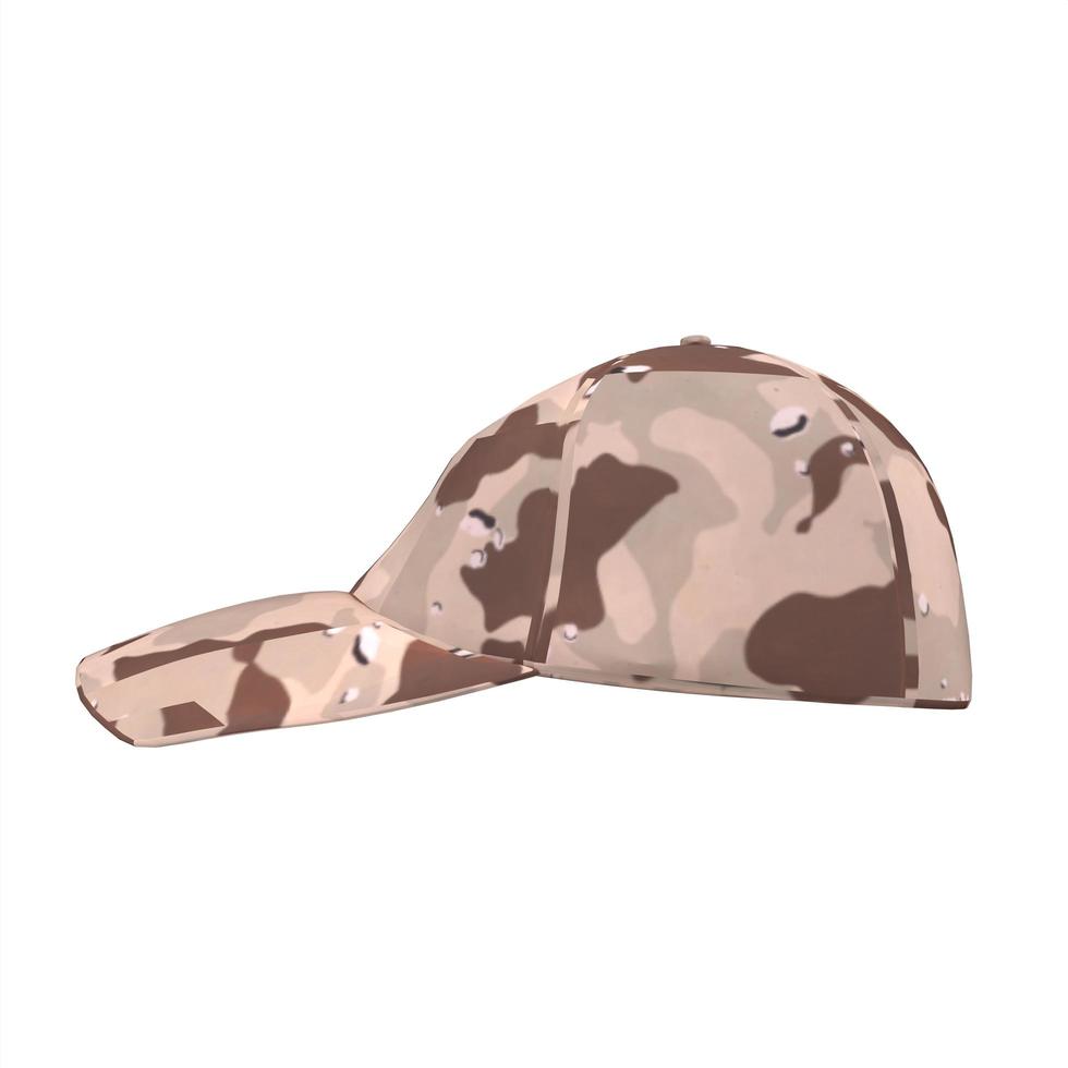 Military cap isolated on white background photo