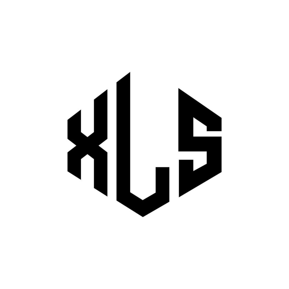 diseño de logotipo de letra xls con forma de polígono. diseño de logotipo en forma de cubo y polígono xls. xls hexágono vector logo plantilla colores blanco y negro. Monograma xls, logotipo comercial y inmobiliario.