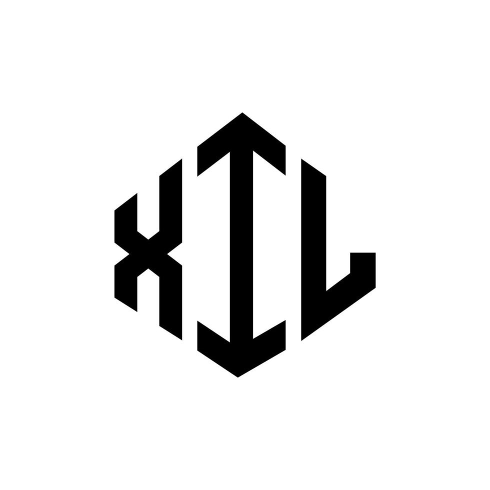 diseño de logotipo de letra xil con forma de polígono. diseño de logotipo en forma de cubo y polígono xil. xil hexágono vector logo plantilla colores blanco y negro. monograma xil, logotipo empresarial y inmobiliario.