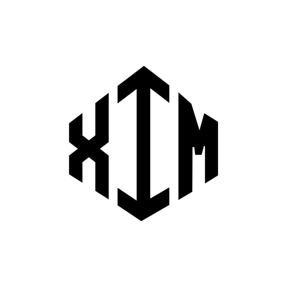 diseño de logotipo de letra xim con forma de polígono. diseño de logotipo en forma de cubo y polígono xim. xim hexágono vector logo plantilla colores blanco y negro. monograma xim, logotipo comercial e inmobiliario.