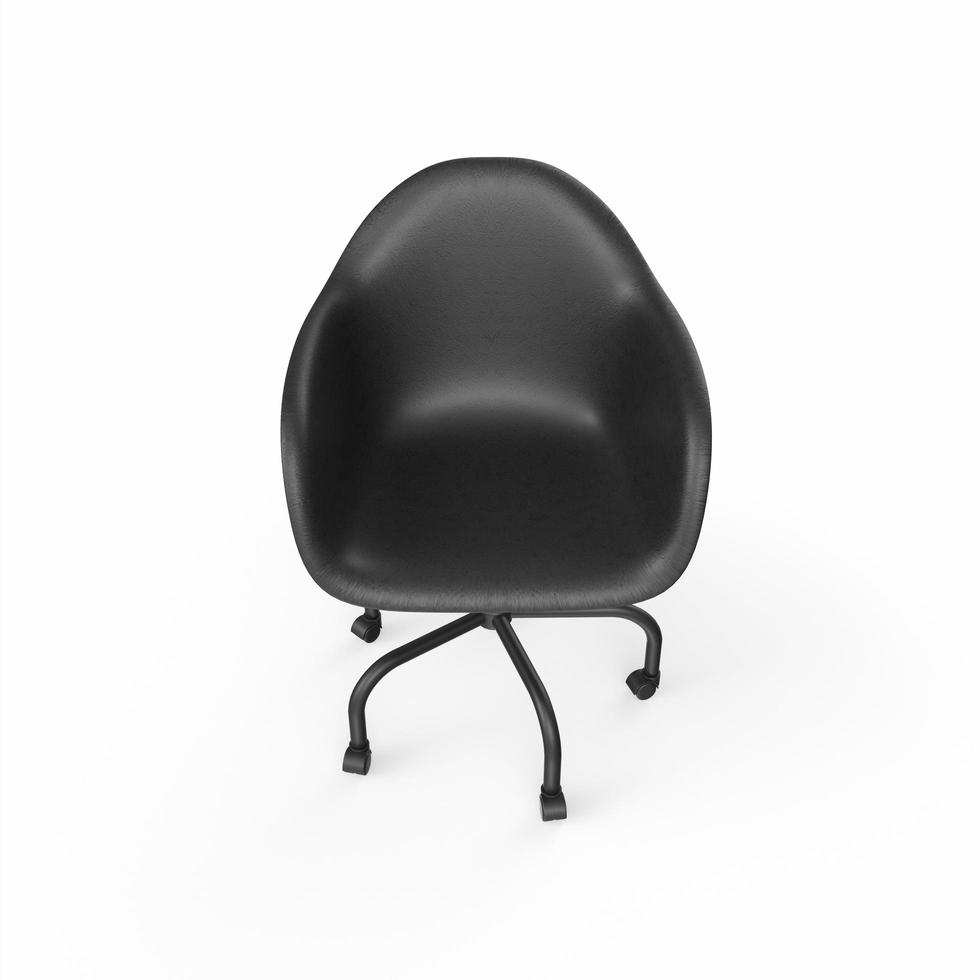 Black office chair isolated on white background photo