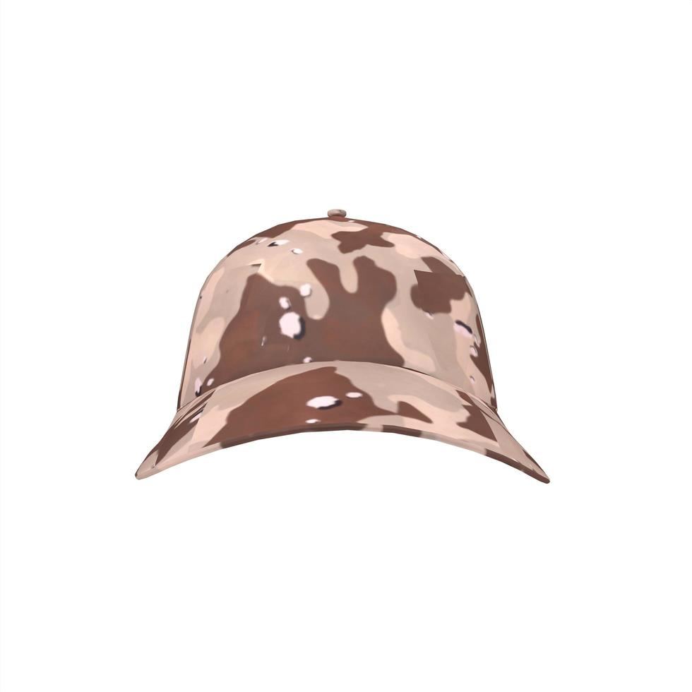 Military cap isolated on white background photo