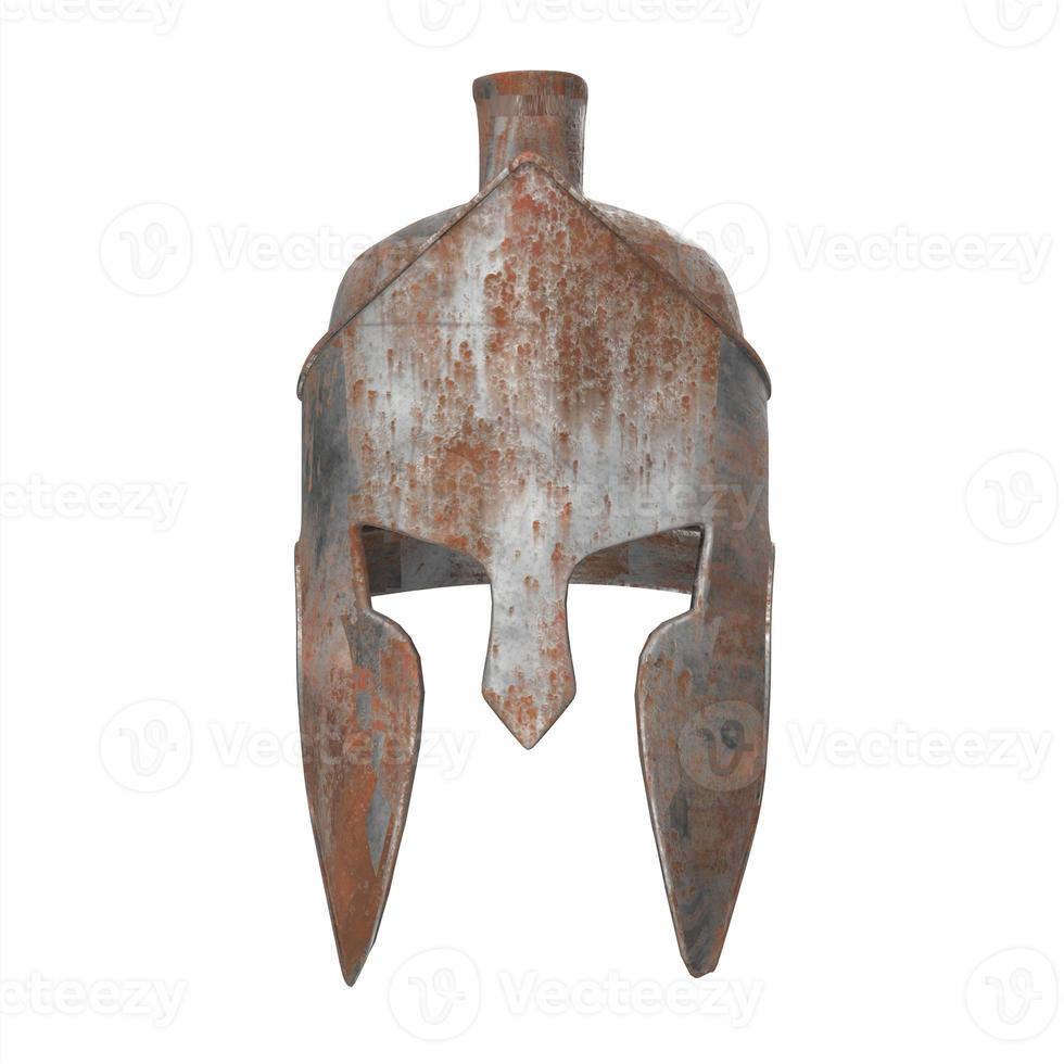 Old spartan helmet 3d modelling photo