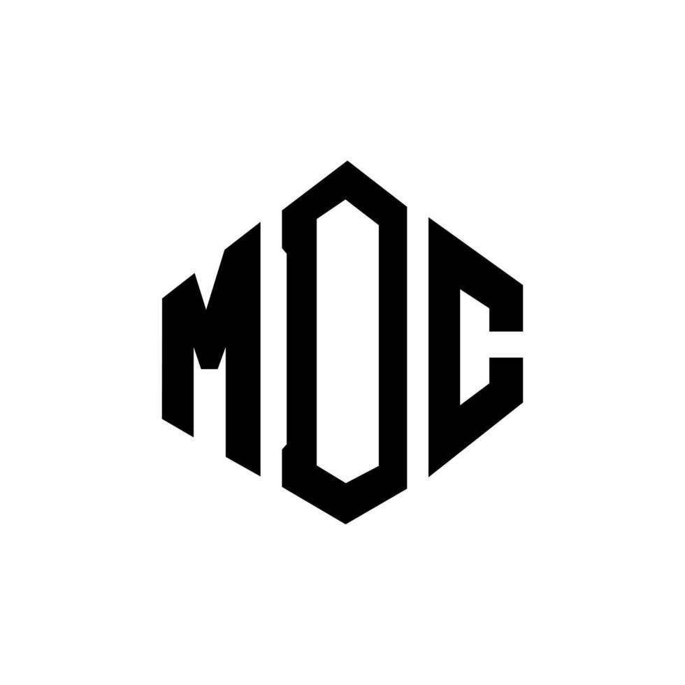 diseño de logotipo de letra mdc con forma de polígono. diseño de