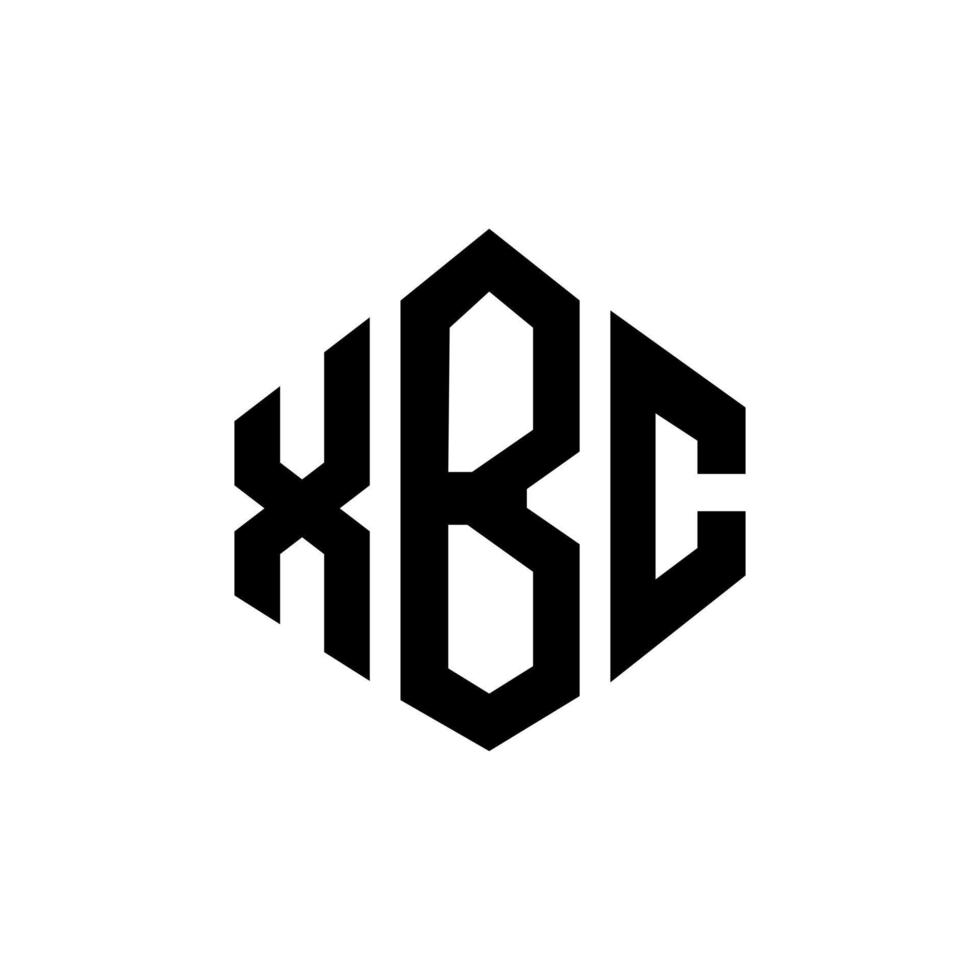 diseño de logotipo de letra xbc con forma de polígono. diseño de logotipo en forma de cubo y polígono xbc. xbc hexágono vector logo plantilla colores blanco y negro. Monograma xbc, logotipo empresarial y inmobiliario.
