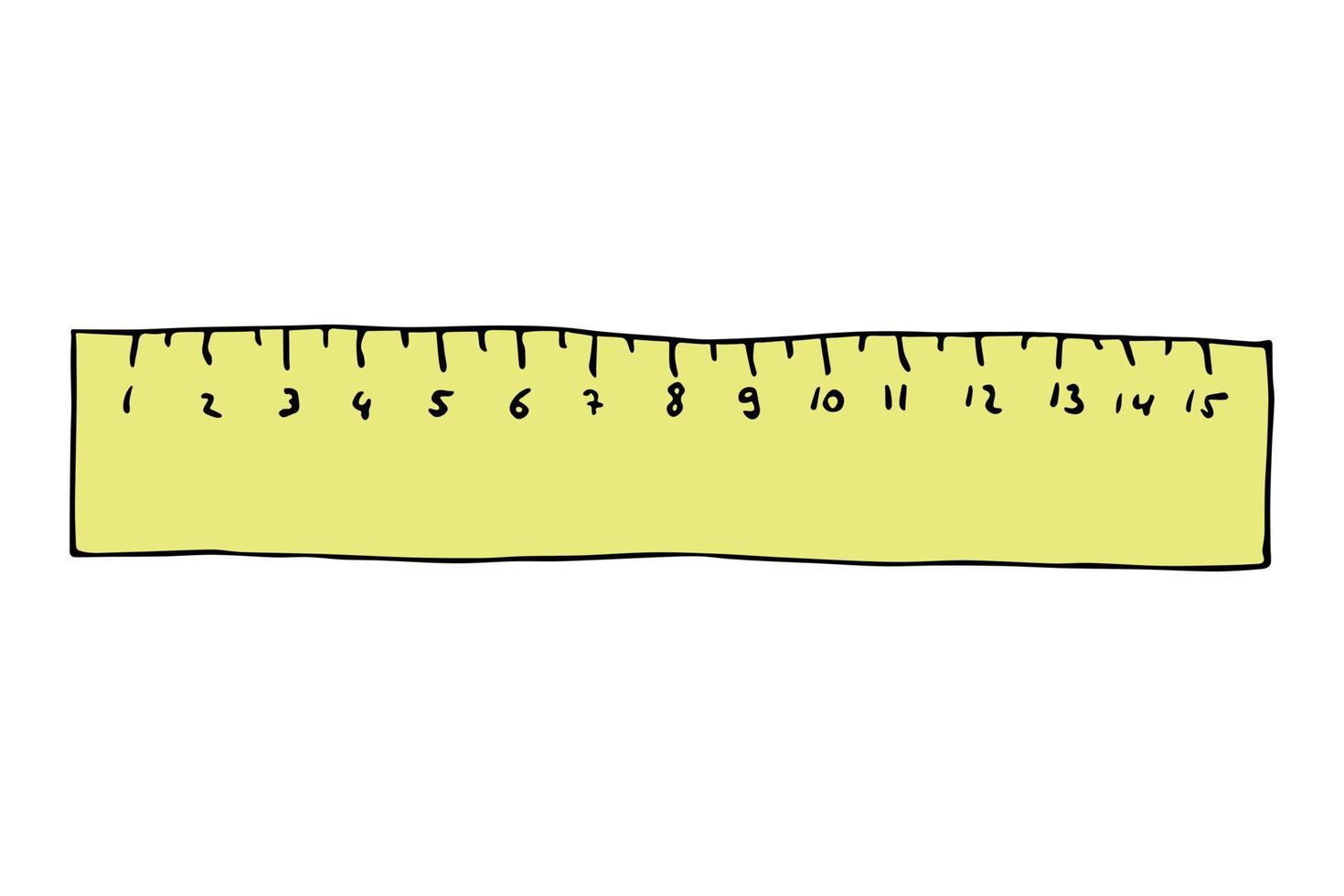 Vector ruler clipart. Hand drawn office supplies. For print, web, design, decor, logo