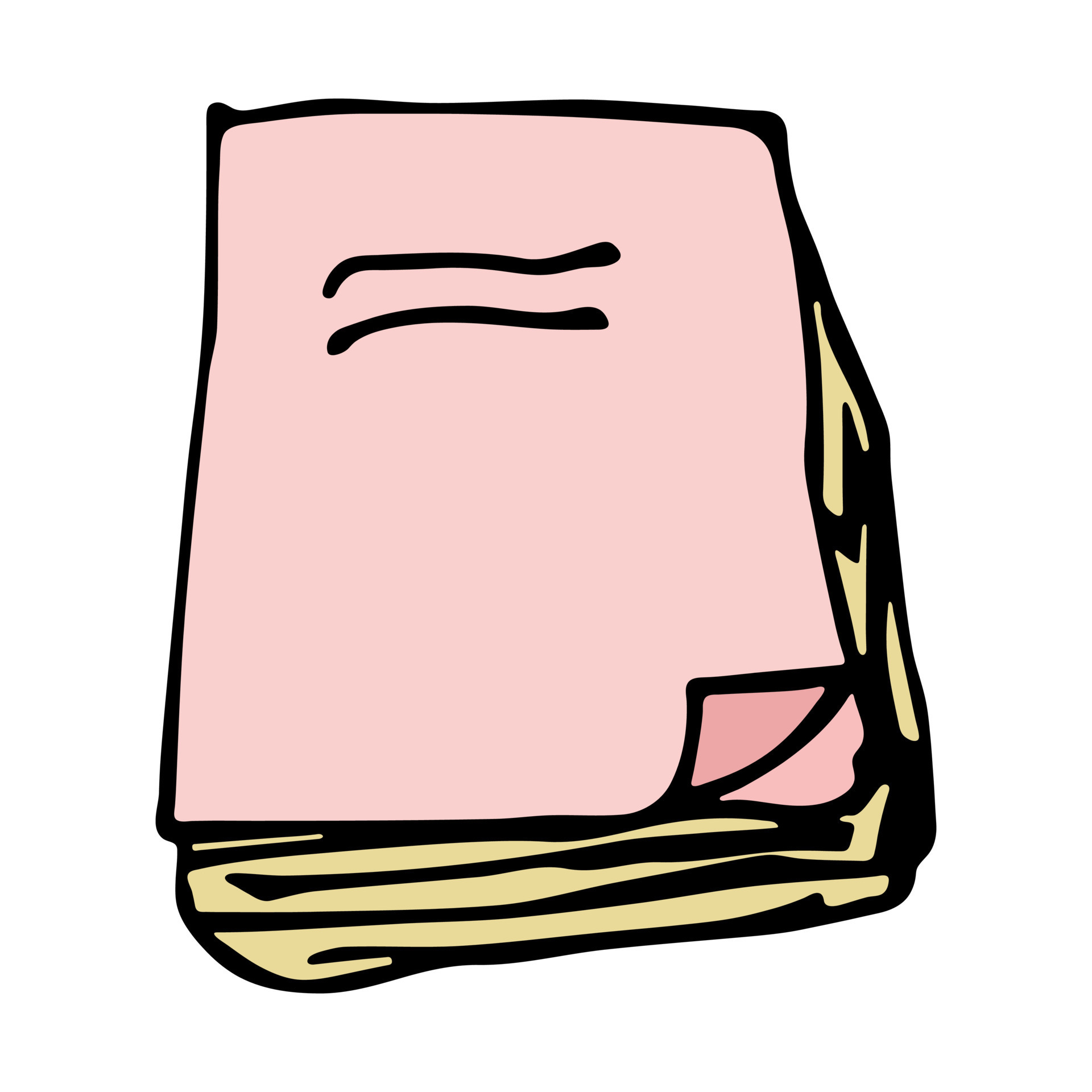 Vector papers clipart. Hand drawn office supplies. For print, web