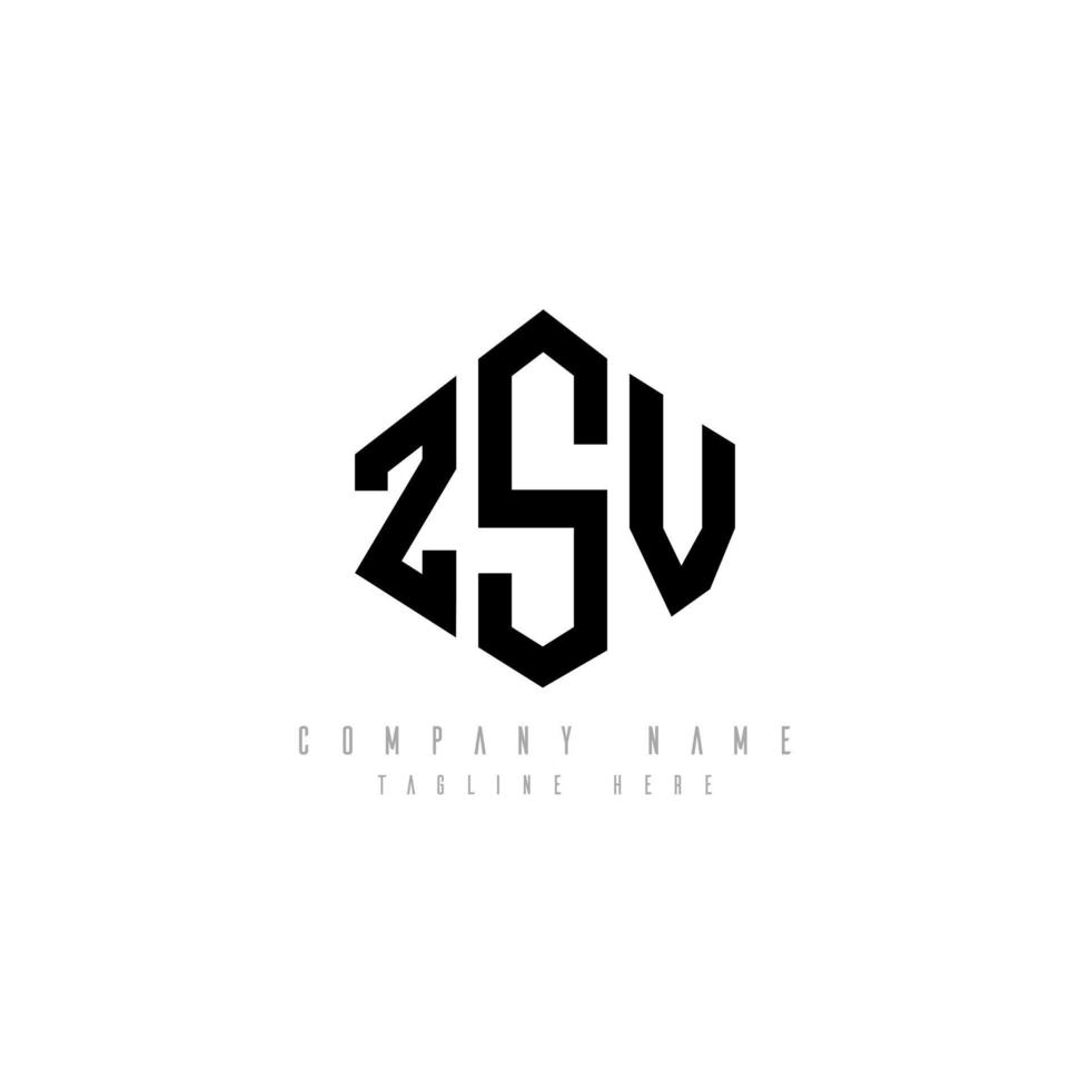 ZSV letter logo design with polygon shape. ZSV polygon and cube shape logo design. ZSV hexagon vector logo template white and black colors. ZSV monogram, business and real estate logo.