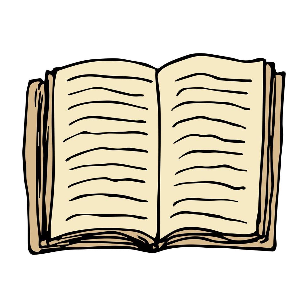 Vector book clipart. Hand drawn school illustration. For print, web, design, decor, logo