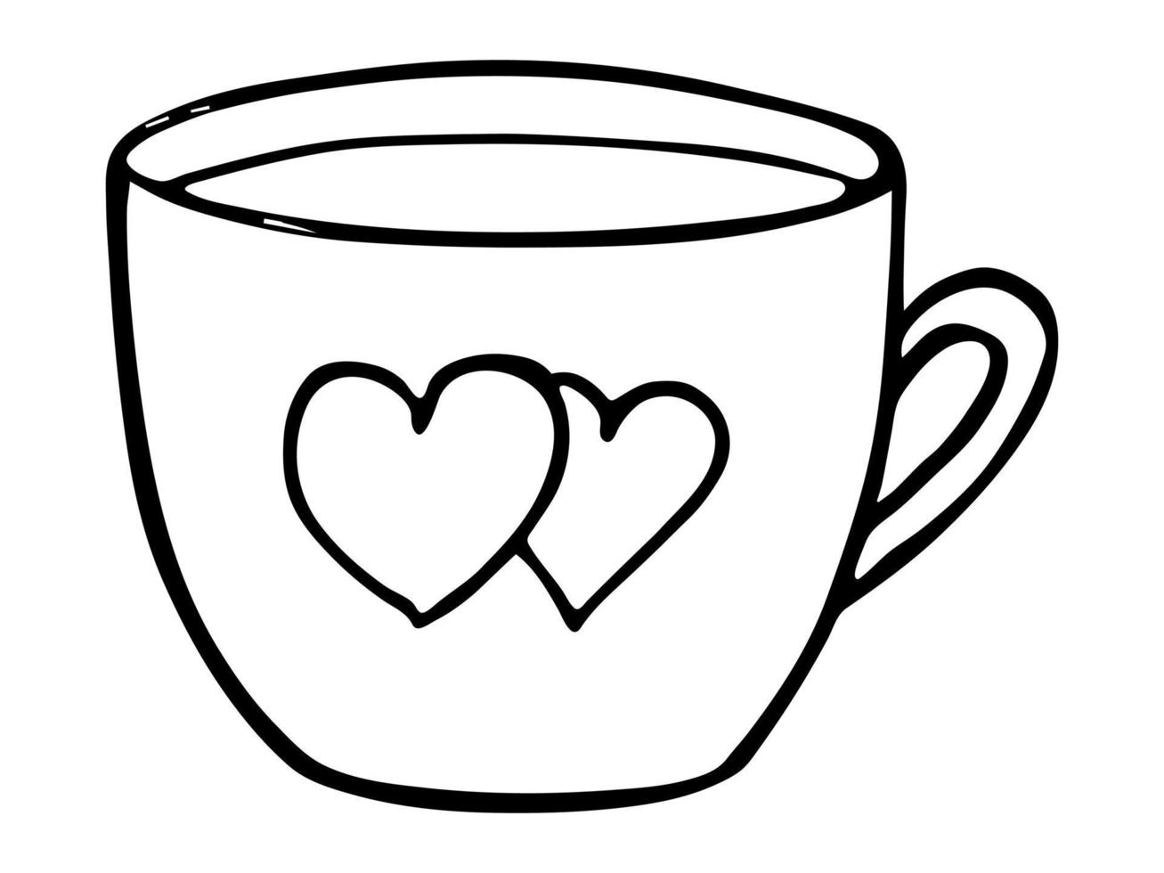 Premium Vector  Cute cup of tea and coffee illustration simple
