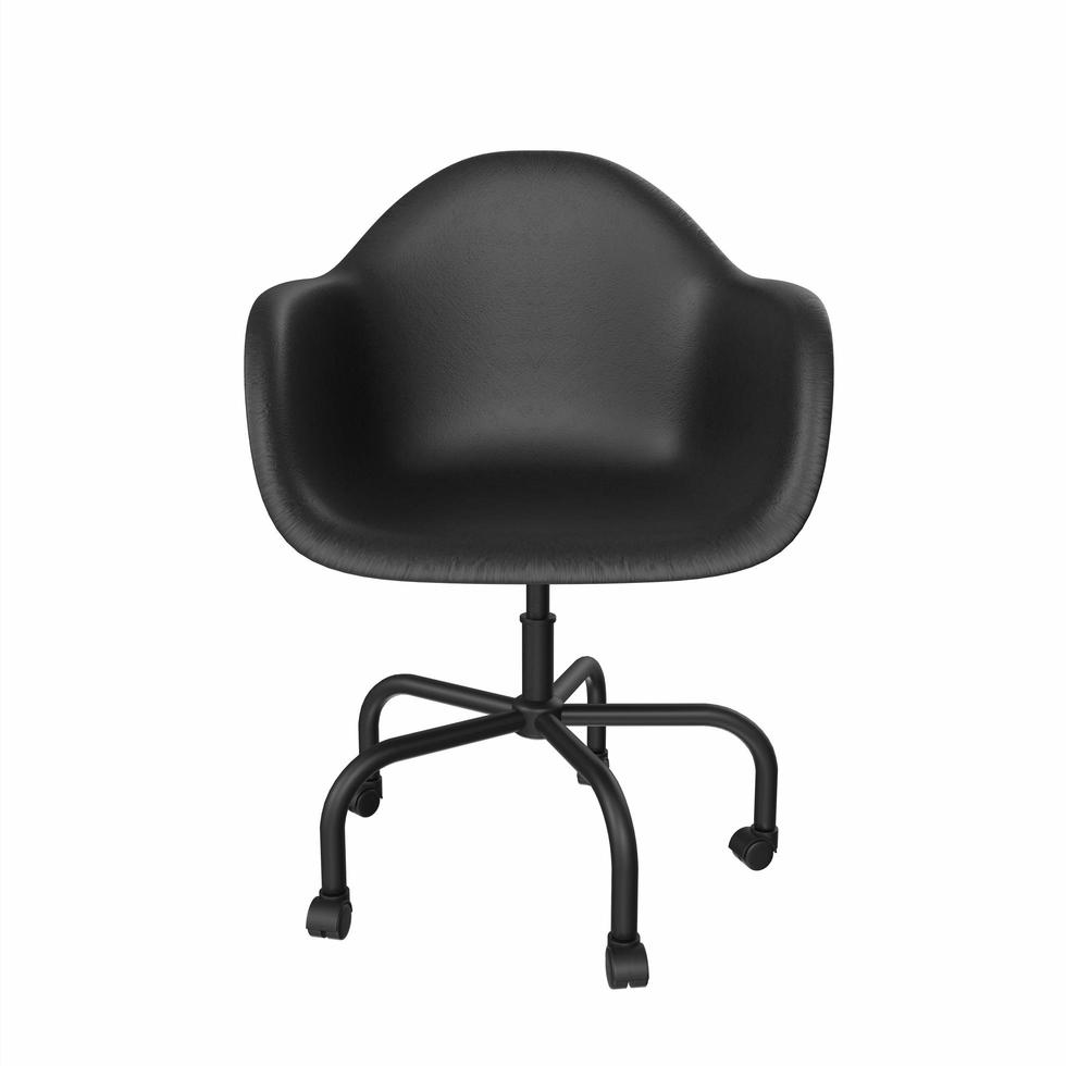 Black office chair isolated on white background photo