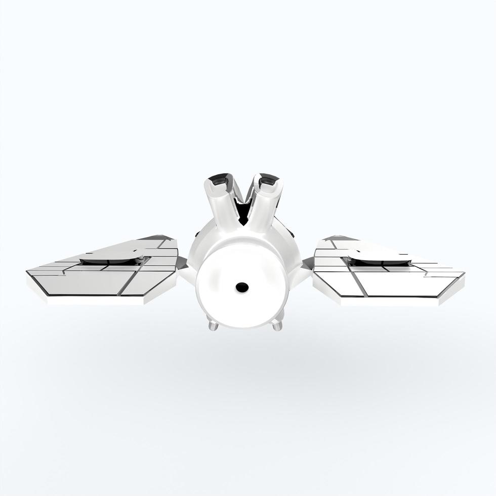 Spacecraft isolated on white background photo