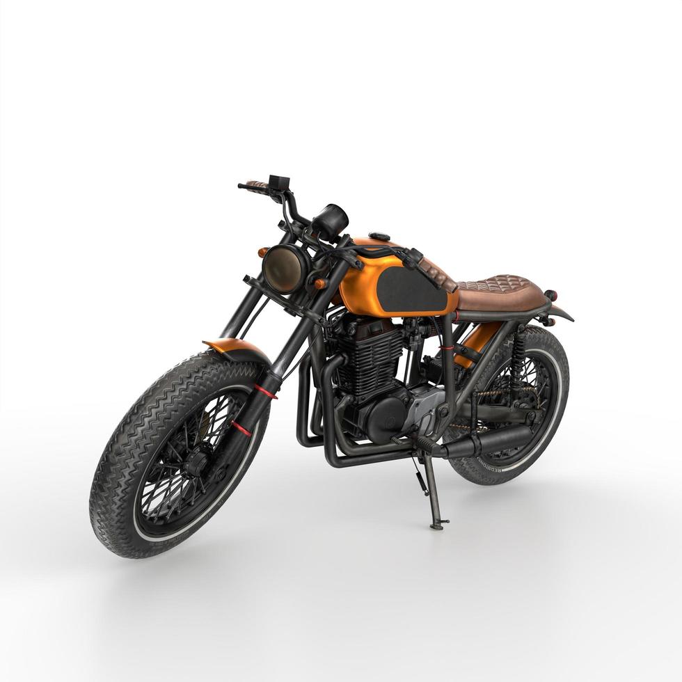 Motorcycle isolated on white background photo
