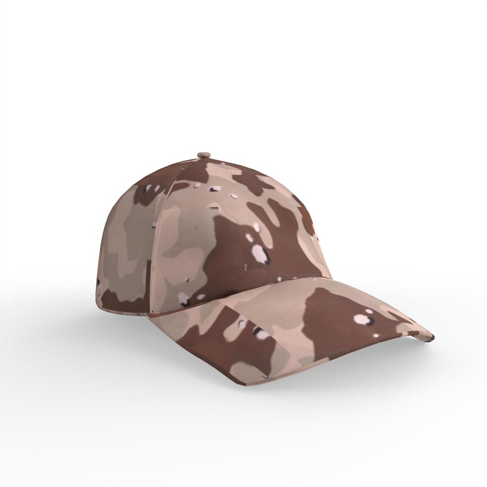 Military cap isolated on white background photo