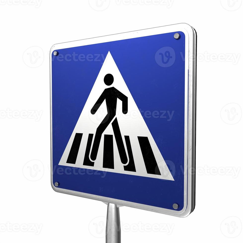 Pedestrian crossing sign 3d modelling photo