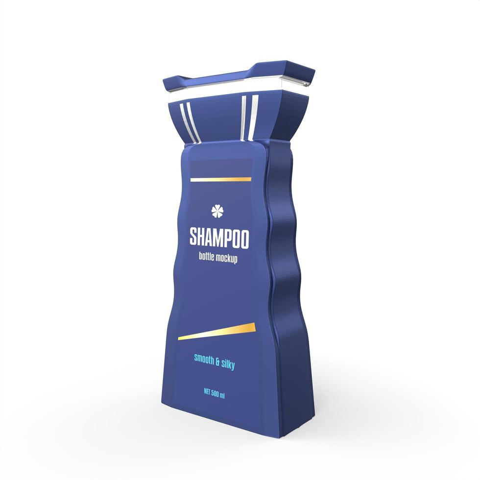 Shampoo product box isolated on white background photo