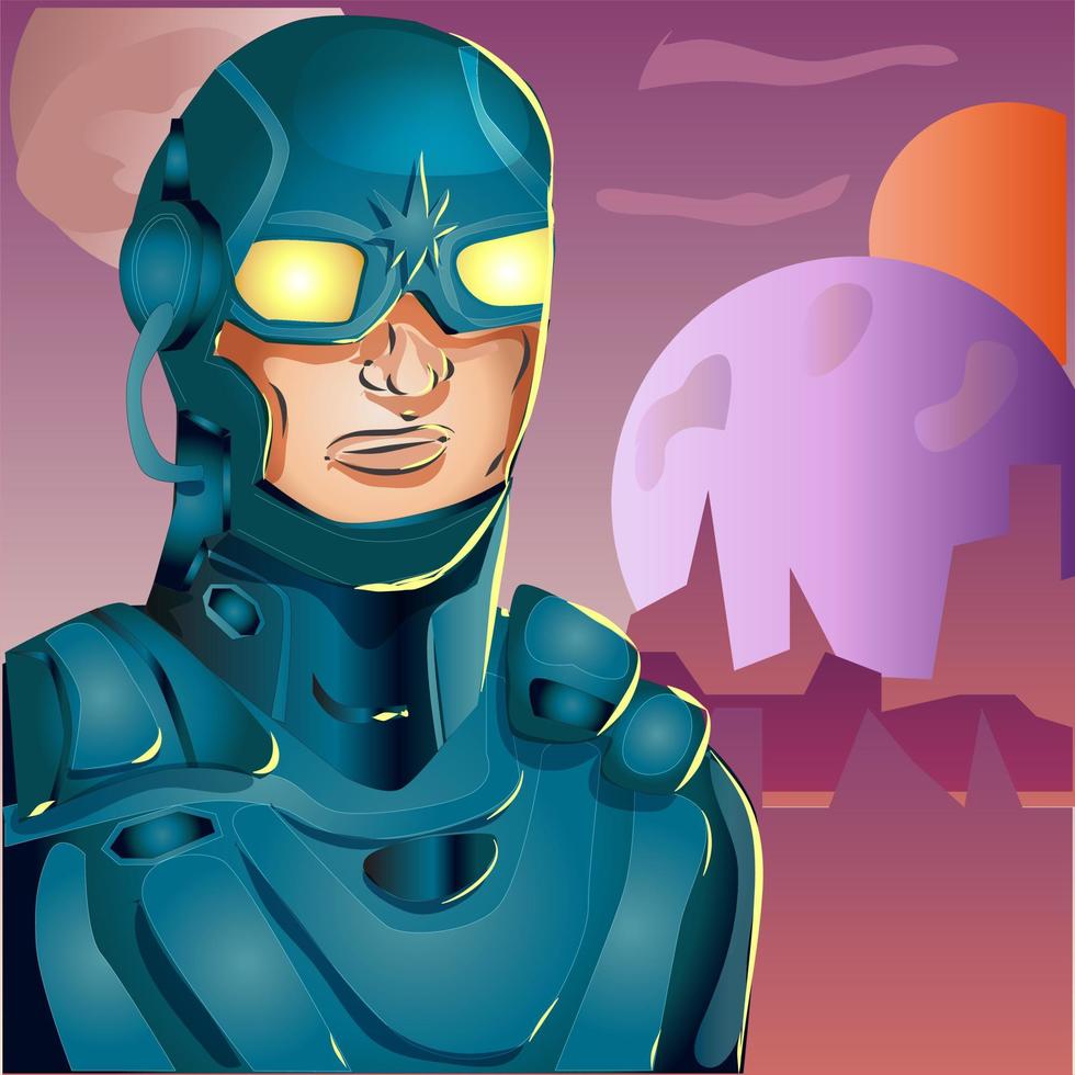 Superhero Character Illustration vector