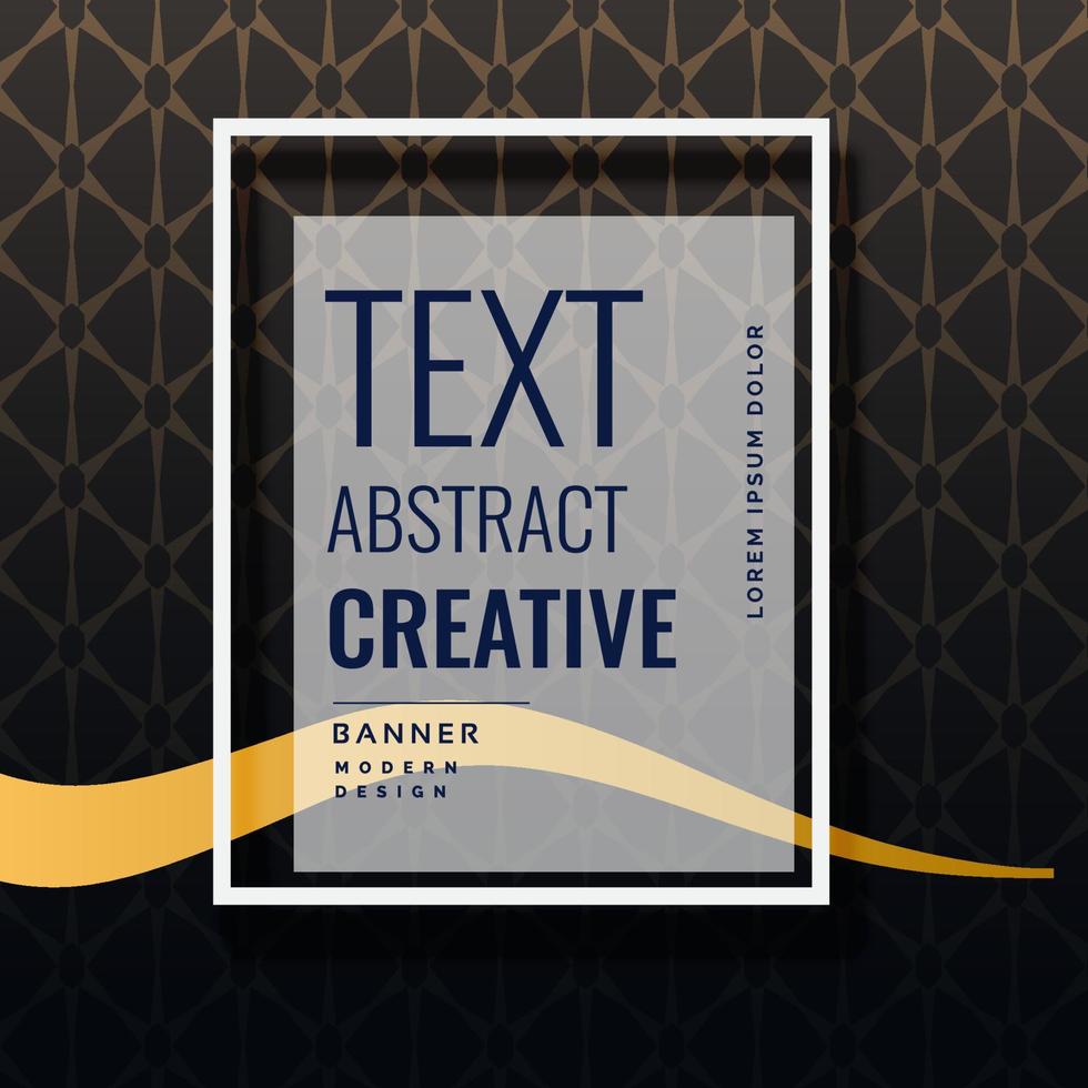 premium dark gold business pattern poster with text space vector