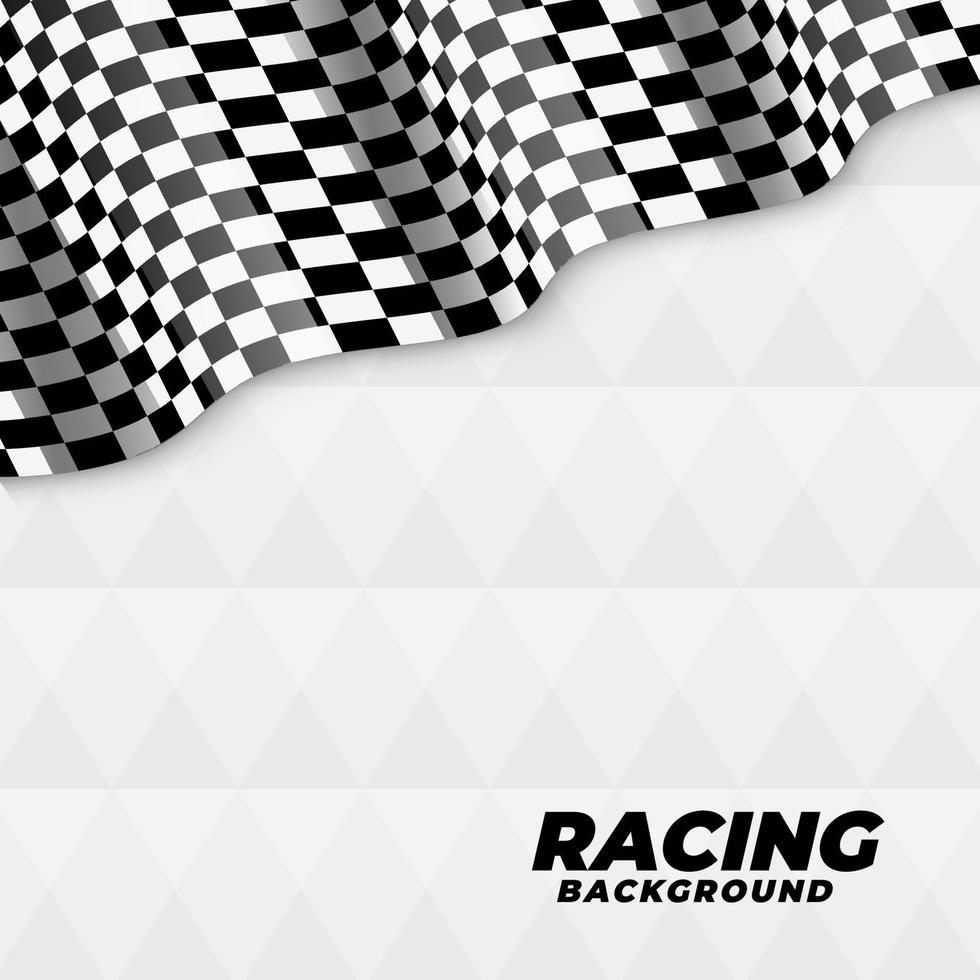 wavy checkered racing flag speed background vector