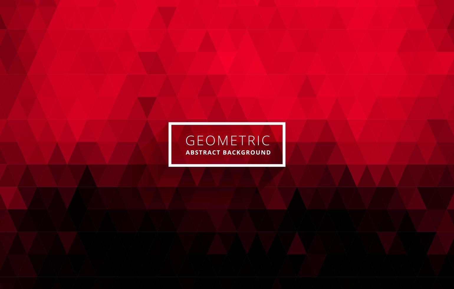 red and black abstract triangle pattern background design vector