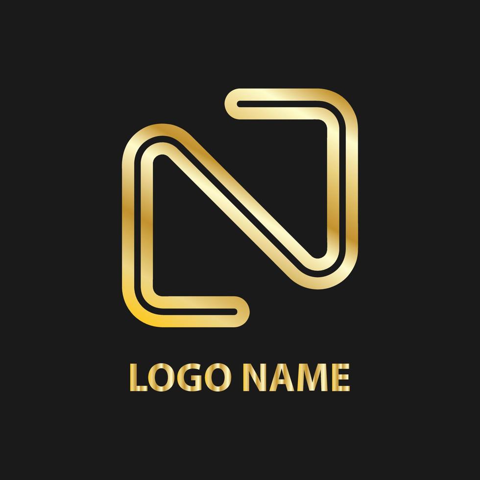 n logo empresa diseño vector