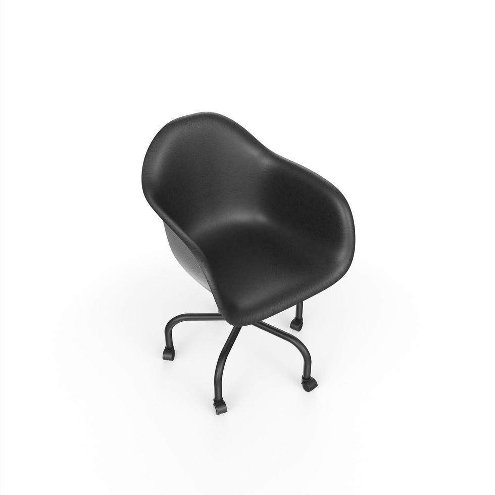Black office chair isolated on white background photo