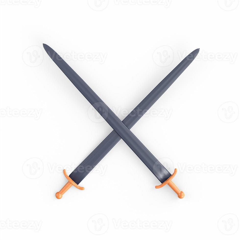 Sword isolated on white background photo