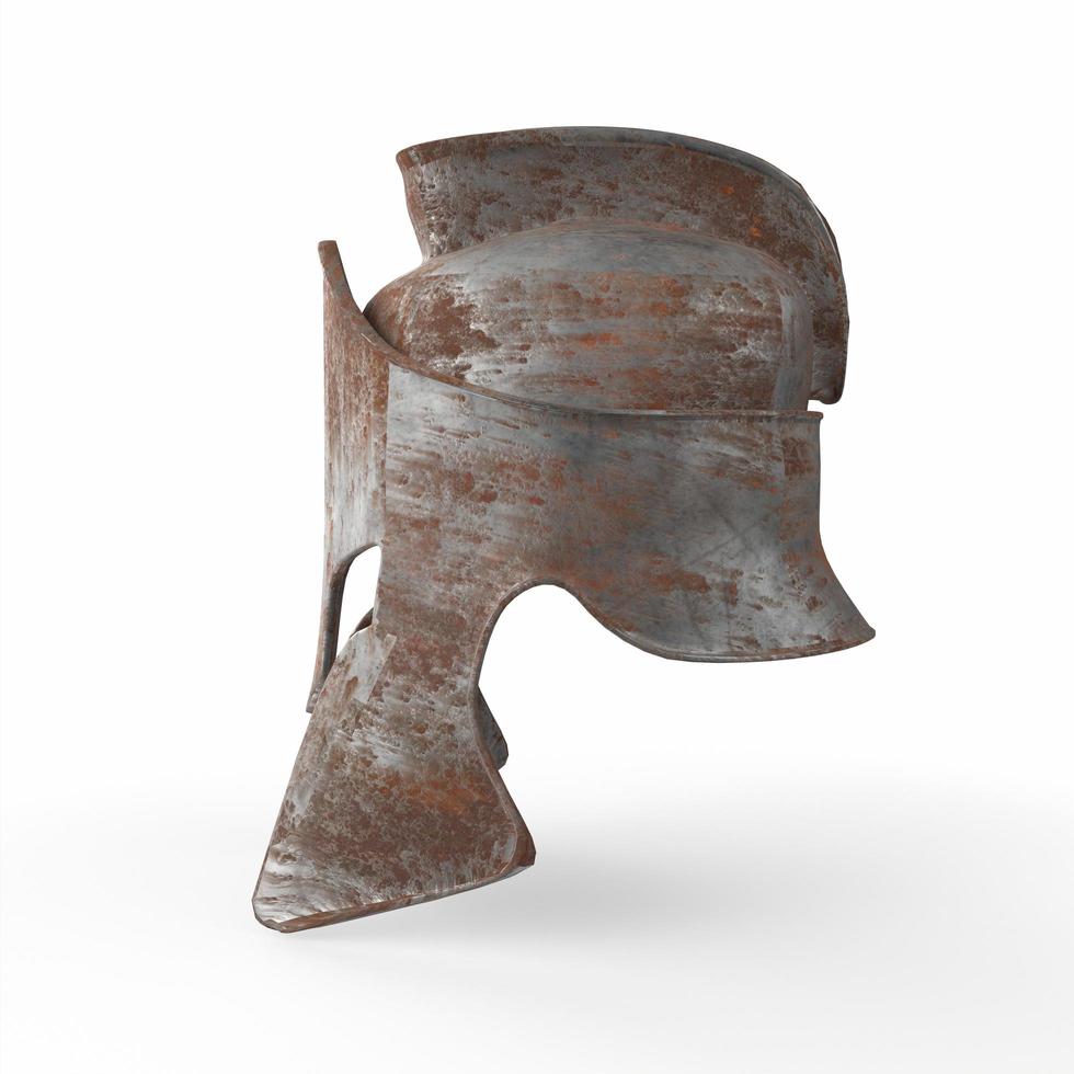 Old spartan helmet 3d modelling photo