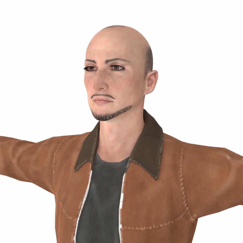 Portrait of a person 3d modelling photo