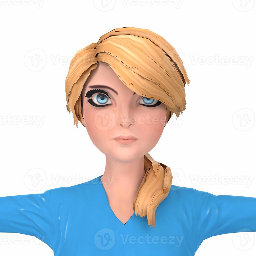 3d rendered illustration of a nurse girl photo