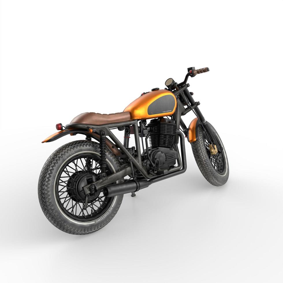 Motorcycle isolated on white background photo