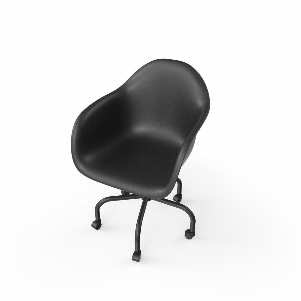 Black office chair isolated on white background photo