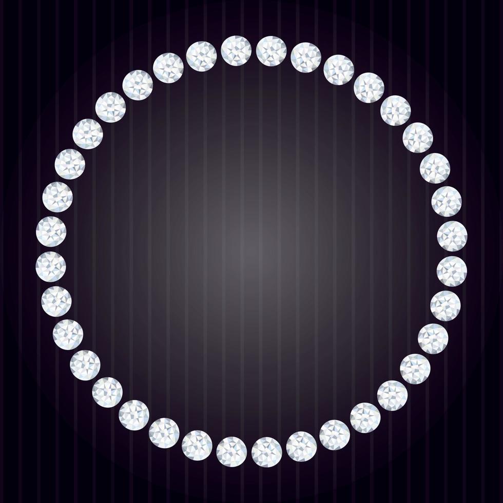 Diamonds frame on dark stripped background vector