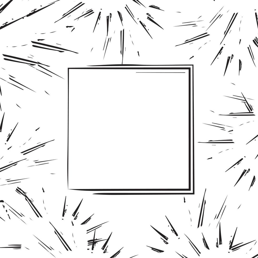 Modern black and white abstract frame. vector