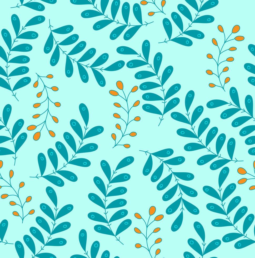 Green pattern with branche vector
