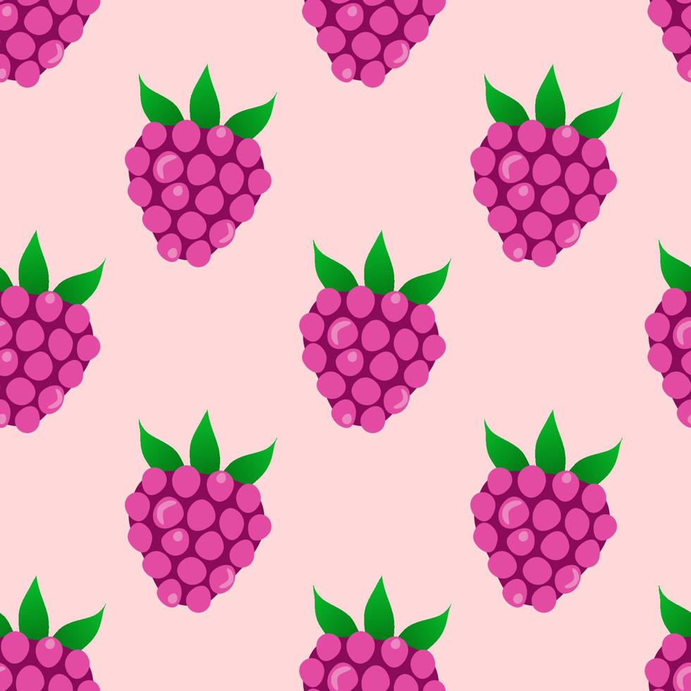 Raspberry pattern. Graphic design. vector