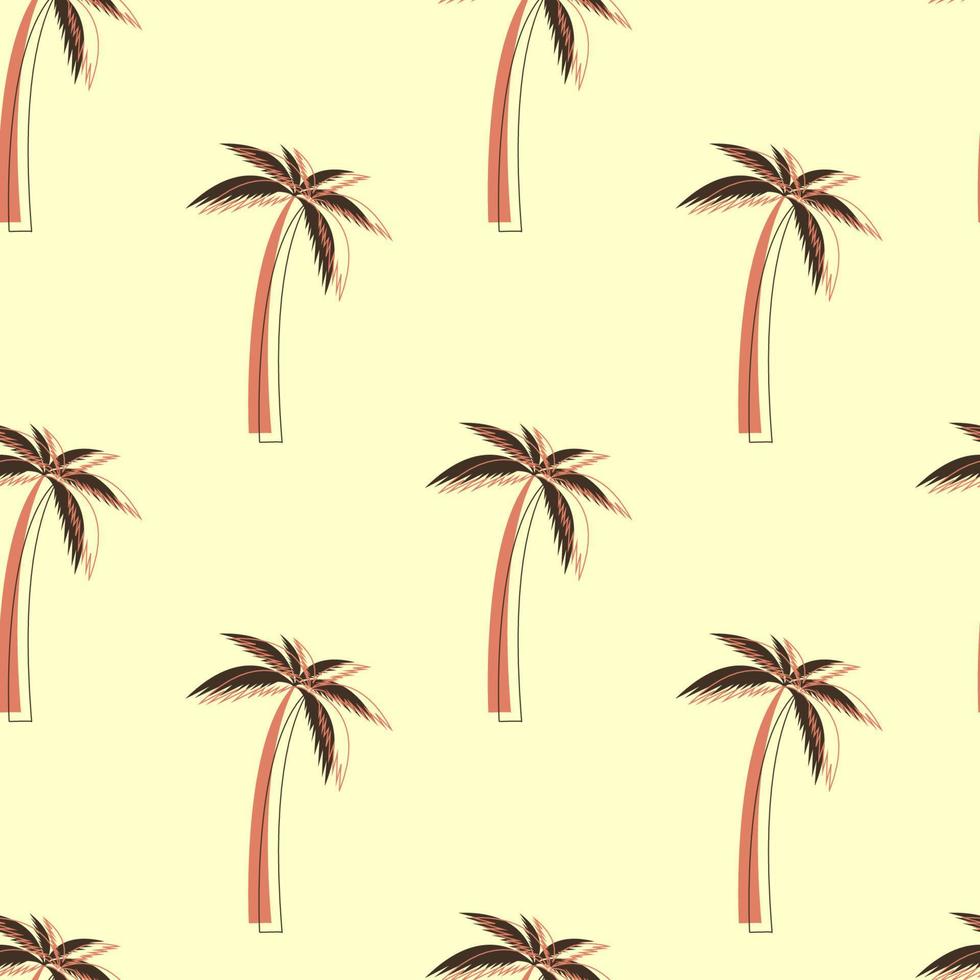 Palm tree pattern. Graphic design. vector